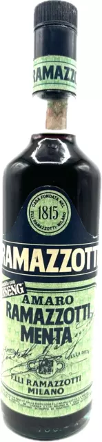 Vintage Amaro Ramazzotti Menta 1970's F.lli Ramazzotti 70cl 32%