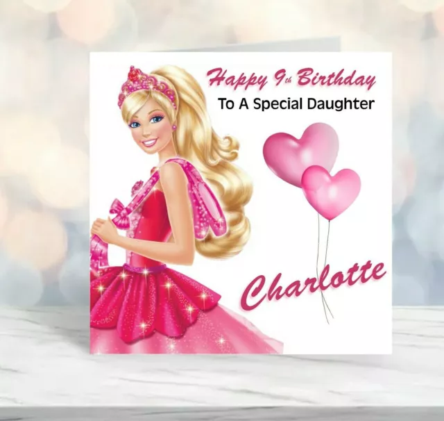 PERSONALISED BIRTHDAY CARD Barbie Any Name/Age/Relation £2.85 - PicClick UK