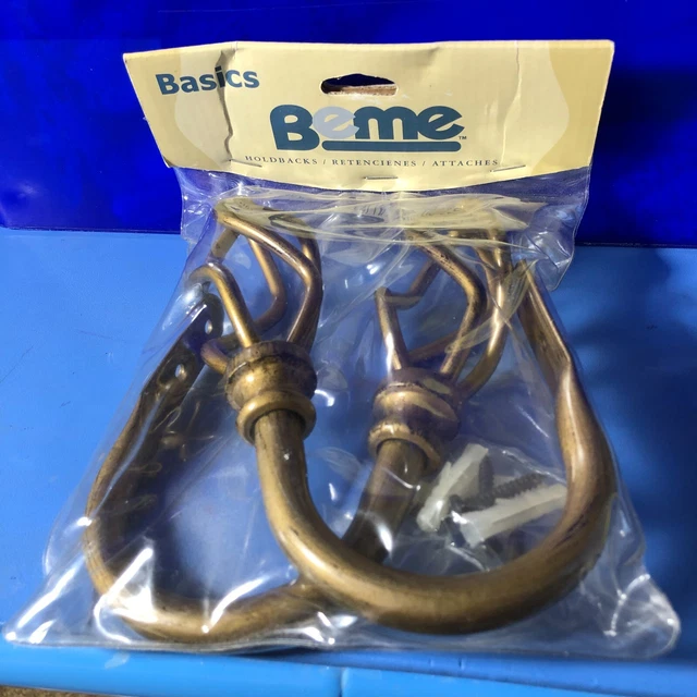 Hold backs Drapery Basics BeMe Twisted Bird Cage Antique Gold Curtain New 2001
