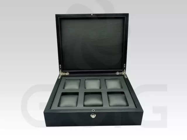 Caja estuche relojero EWIG para 6 relojes alta calidad - Para Panerai, Hublot..