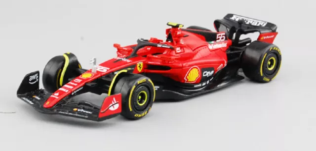 BBURAGO 1:43 2023 FERRARI FORMULA 1 F1 SF23 #55 Carlos Sainz Model CAR IN BOX