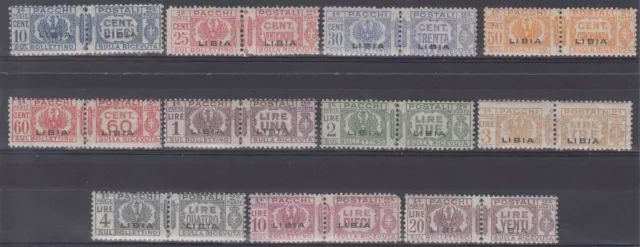 Italy Libia - Pacchi n.1-12 cv 1350$ - SUPER CENTERED - MH*