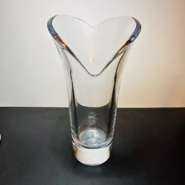 Mikasa Heart Lead Crystal Glass Vase Amorosa 8.5"