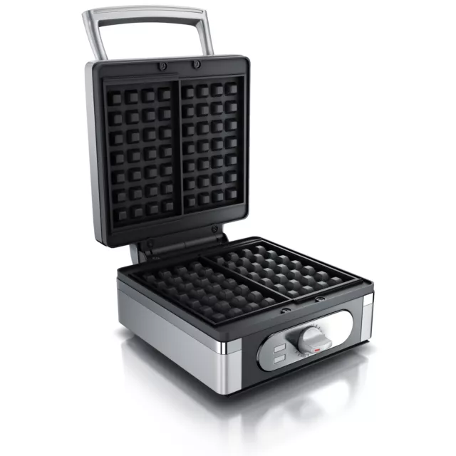 Waffeleisen 1400 Watt Waffelautomat 2 Waffeln 8,5 x 14,5 cm Antihaftbeschichtung