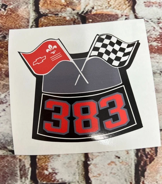 383 Flags Chrome Air Cleaner Decal For Mopar Dodge Plymouth Charger Road Runner