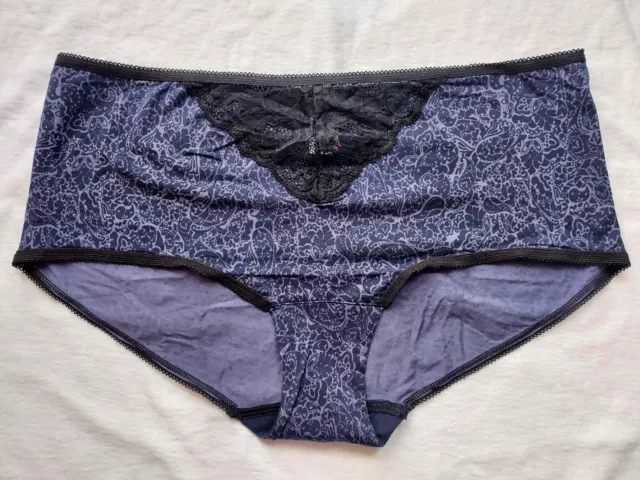 ex Marks & Spencer No VPL Cotton Lace Low Rise Thong Knickers Pants  Underwear