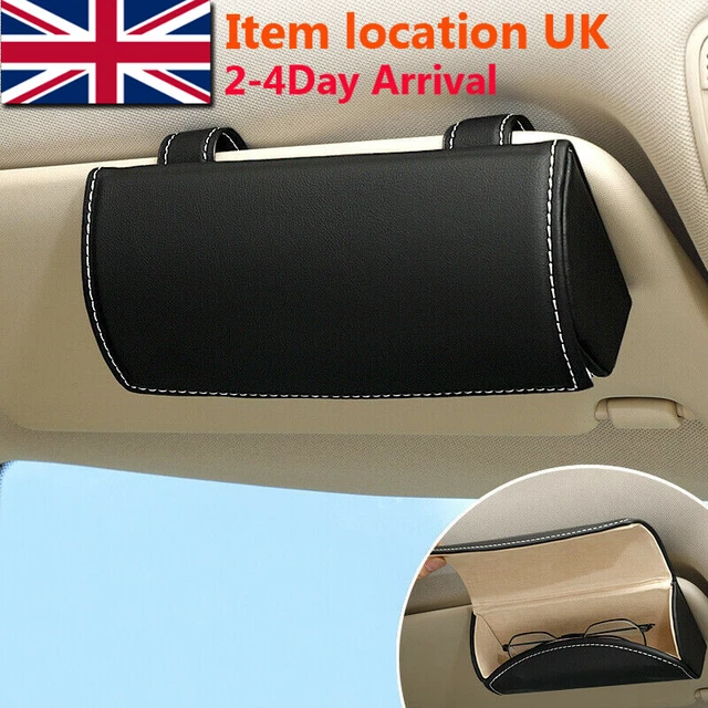 Black Universal Car Glasses Cases Spectacle Sunglasses Storage Holder Clip Box