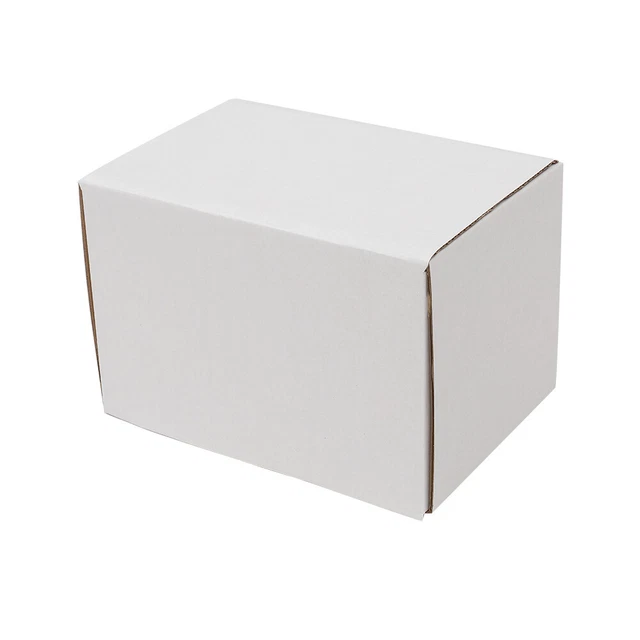 50 White  Yellow 6x4x4 Corrugated Boxes for Shipping  Storage