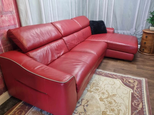 Elixir Leather Electric Recliner 3 Seater Chaise End / Lounge Sofa Rrp £2800