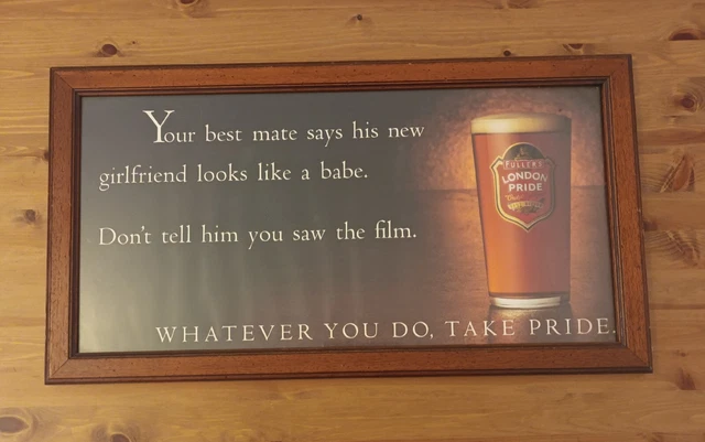 Stampa birra Fuller's London Pride bitter Breweriana beer framed picture poster