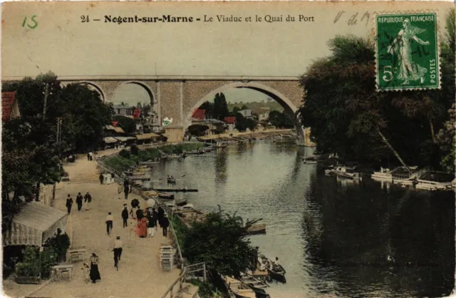 CPA AK NOGENT-sur-MARNE - Le Viaduc et le Quai du Port (659396)