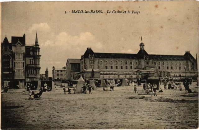 CPA MALO-les-BAINS - Le casino et la Plage (193532)