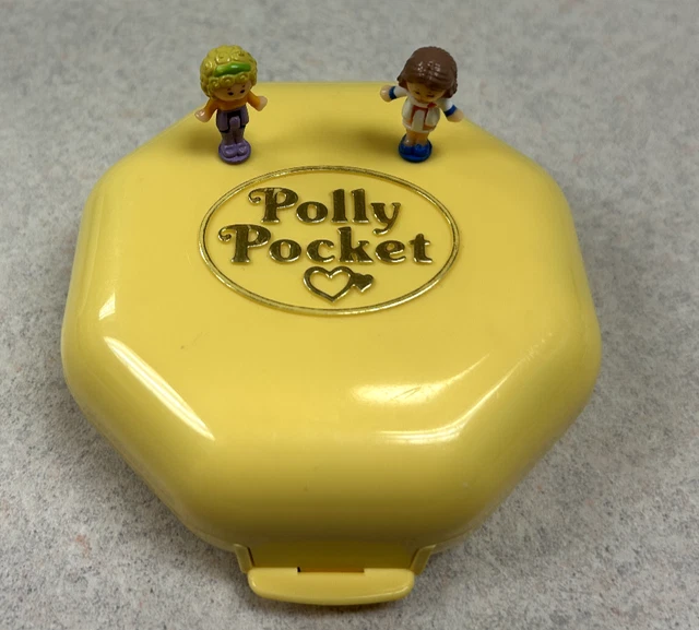 Polly Pocket Salon De Coiffure Bluebird 1990 - 2 Figurines - État D'usage