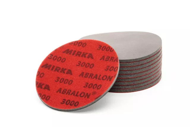 10 x Abralon Ø 150mm - P 3000 Schleif Pad Schleifscheibe