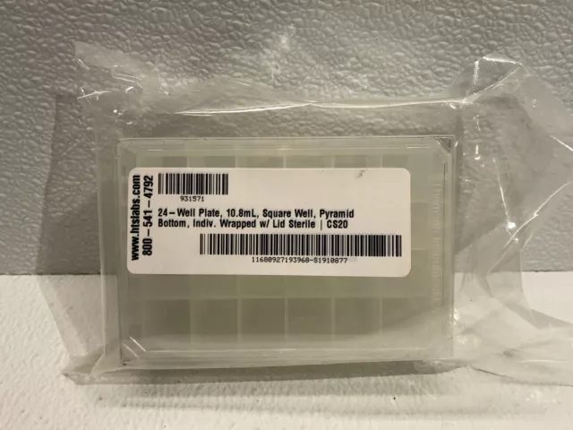 htslabs 24 Well Plate 10.8mL Square well Pyramid Bottom 931571
