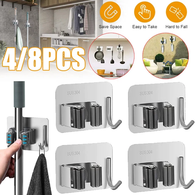 Supporto scopa parete supporto scopa acciaio inox supporto attrezzi giardino mop supporto a parete