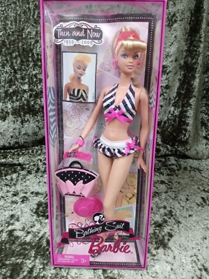 THEN AND NOW 50th Anniversary Bathing Suit Barbie Doll NRFB 1959-2009