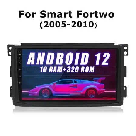 Car Stereo GPS Radio For Smart Fortwo 2005-2010 Navi Android 12.0 Bluetooth DAB+