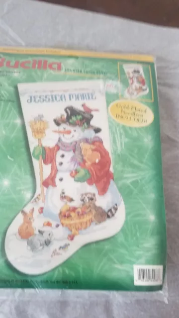 Bucilla Country Christmas Counted Cross Stitch Christmas Stocking Kit  #82737