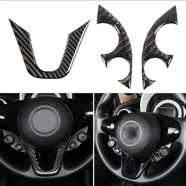 Pulsante Adesivo Unico Colori for Smart Fortwo 453 Pasta Uso 2016-2021 Nero