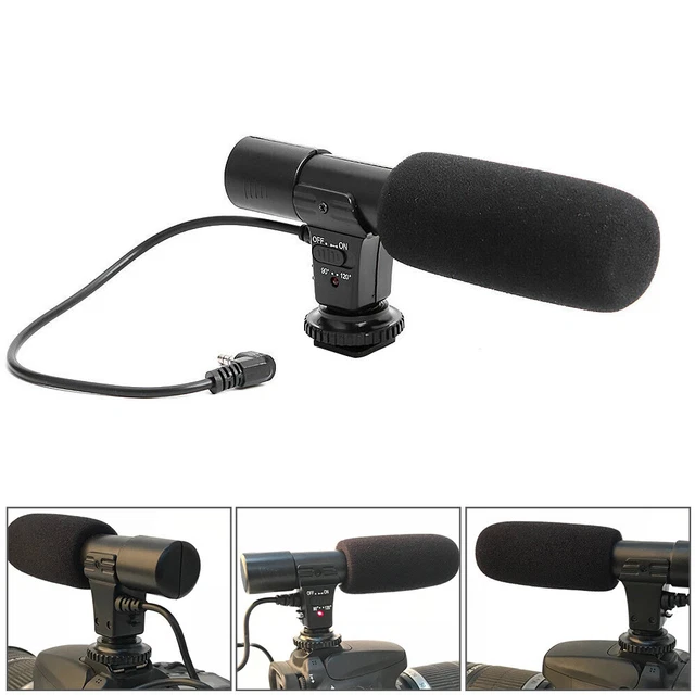 Video Camera Microphone External 3.5mm Photography Digital Stereo Vlog Recording