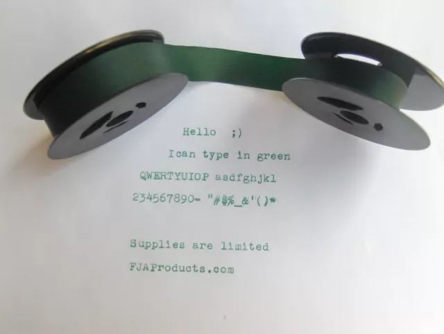 Olivetti Lettera 25 Green Ink Typewriter Ribbon + Free Shipping