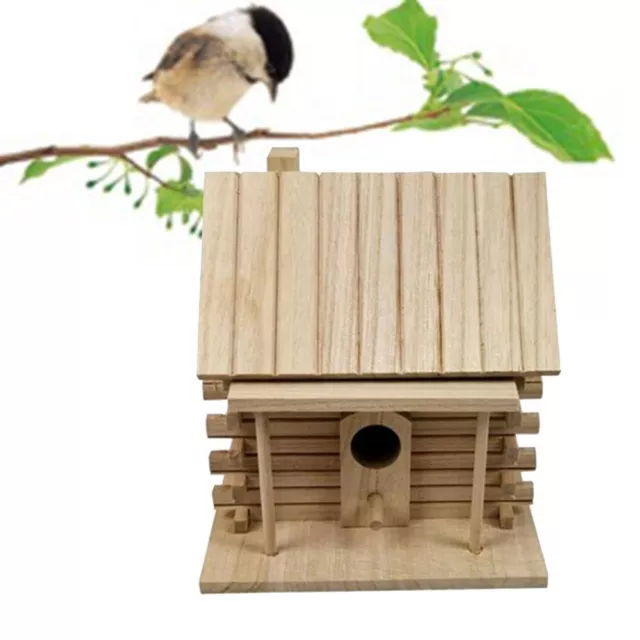 Roof Wall-Mounted Garden Decor Bird Feeder Birds House Pet Hut Breeding Box