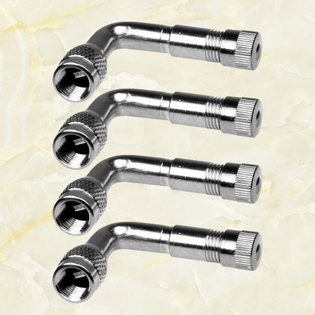 4 Pcs 90 Degree Metal Valve Extender Universal Adapter Bike