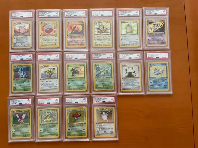 Pokemon complete set jungle 1st edition Holo PSA 9