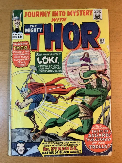 Journey Into Mystery With The Mighty Thor# 108- Loki- Dr.Strange- Marvel Comics-