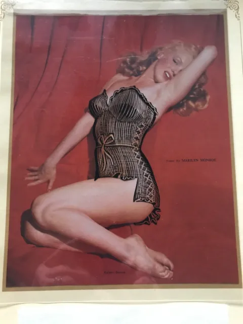 Reproduction 1955 MARILYN MONROE Golden Dreams NUDE w/Black Negligee Calendar