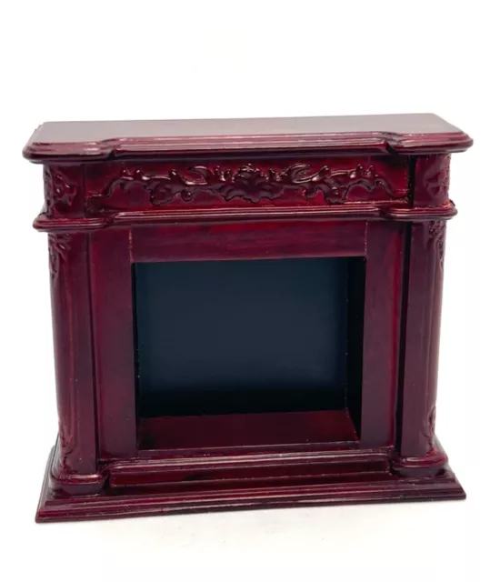 1:12 Wooden Fireplace Carved Vintage Dollhouse Miniature