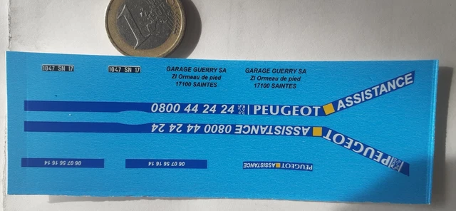 Décalcomanie (decals) Peugeot Pour Modèle Réduit 1/43 - Norev, Rouge, Occasion