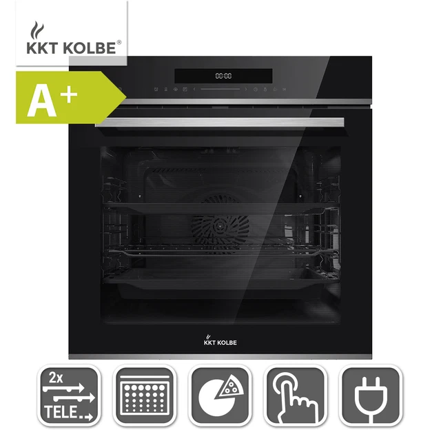 Four encastrable 60 cm 72L Pyrolyse Gril Circulation de l'air Air chaud