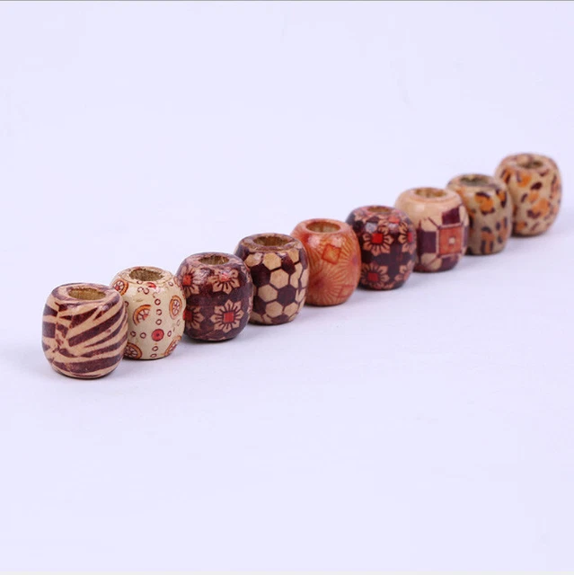 100pcs Runde Holzperlen 12mm mit 10m Schmuck machen F4R2 2