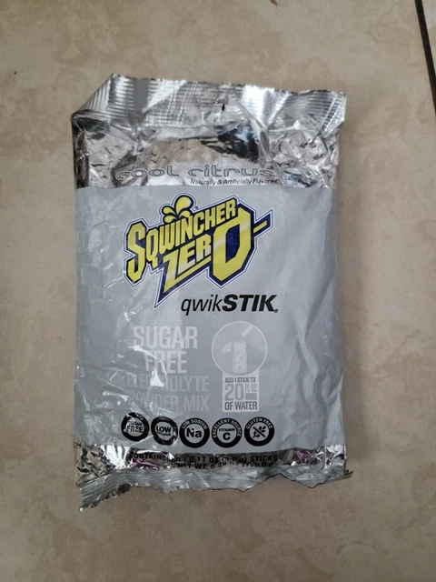Sqwincher Zero Qwik Stik Sugar Free Cool Citrus .11 0z Pack of 50												...