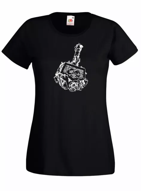 T-shirt Maglietta Donna J1933 Martello di Thor con Rune Vikings