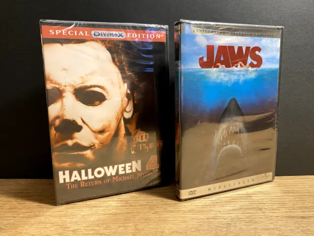 Lot of 2 Horror DVD Titles - Halloween 4 The Return Of Michael Myers - Jaws