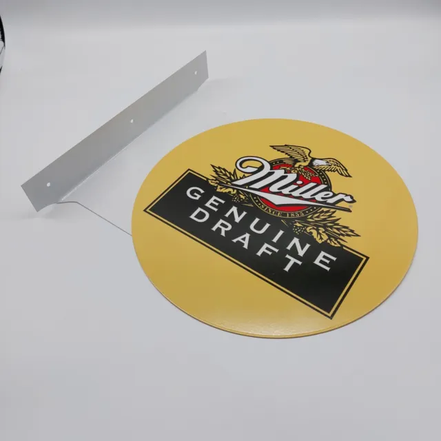 Miller Genuine Draft - Flange Sign - Bar, Mancave, Garage, Workshop