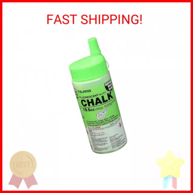 TAJIMA Micro Chalk - Fluorescent Green 10.5 oz (300g) Ultra-Fine Snap-Line Chalk