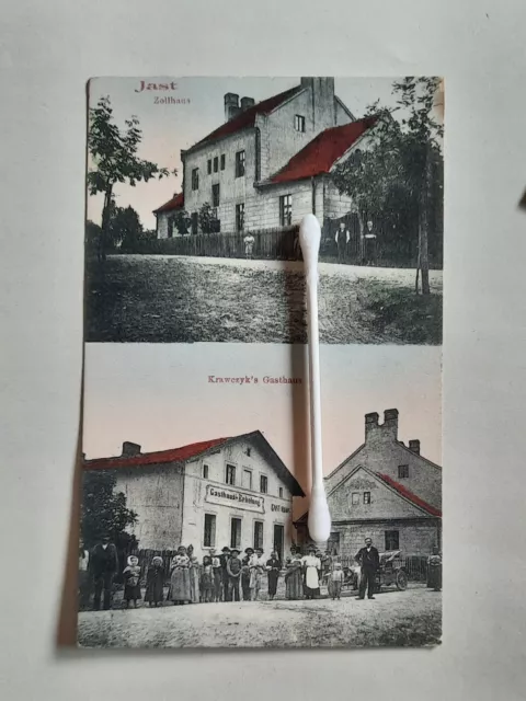 AK Postkarte Jast Fährenort Dziećkowice-Jazd Mysłowice Myslowitz Schlesien 1918