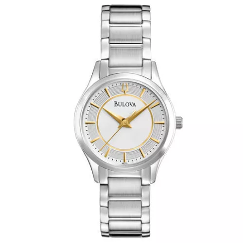 Bulova 96L175 Women's Dress Analog Silver Dial Stainless Steel Watch