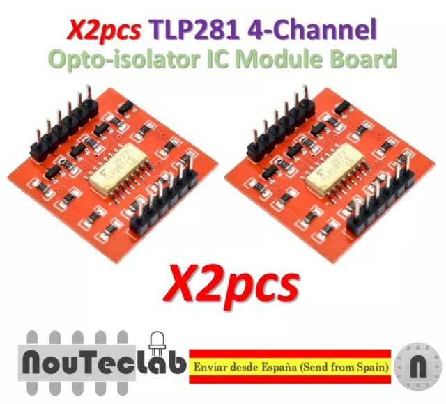 2pcs TLP281 4 CH Channel Opto-isolator IC Module Board Optocoupler Isolation