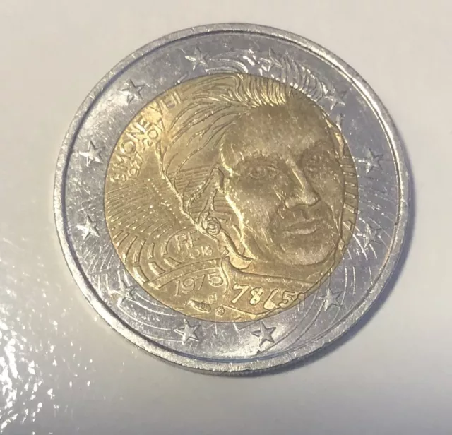 Pièce Française De 2 Euros Simone Veil