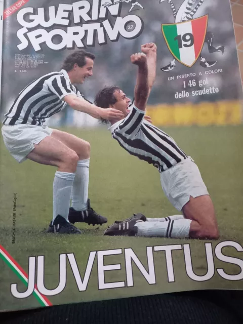 Guerin Sportivo N.22 1981 Con Inserto Tutti Gol E Poster Della Juve