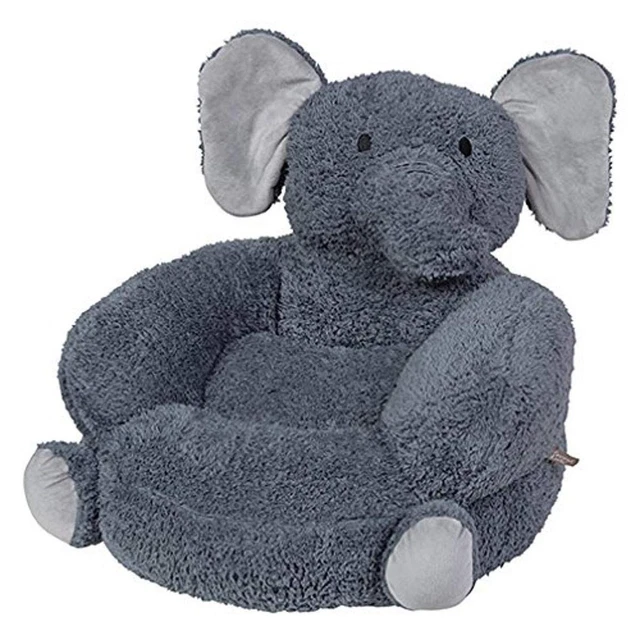 Trend Lab Elephant Toddler Chair Plush Character Kids Chair Furniture for Boy...