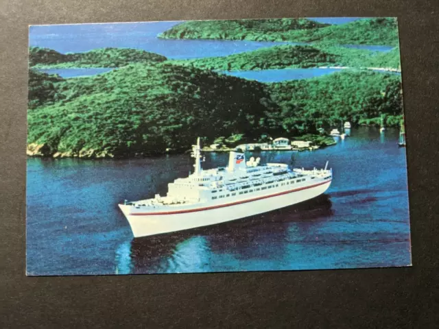 Passenger Ship SS RHAPSODY, PAQUET French Cruises Naval Cover unused Postcard