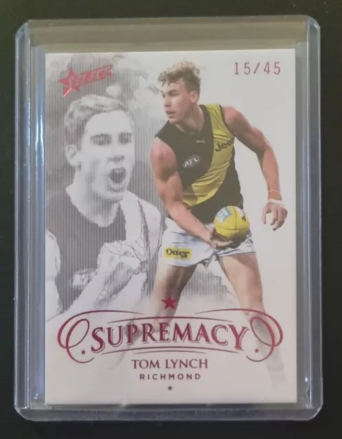 2021 AFL Select Supremacy Red Tom Lynch  15/45 Richmond Tigers