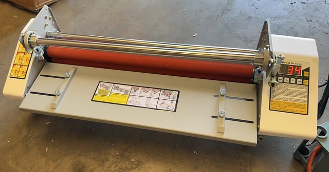 Used 17.3in Digital Display High Speed Hot Cold Roller Laminator Single Dual