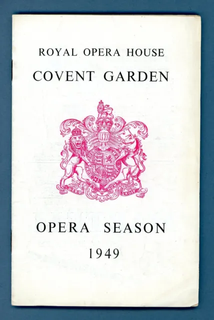 1949 Covent Garden opera programme. Tristan und Isolde. Kirsten Flagstad.